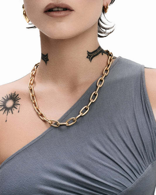 Cellar Chain Necklace-Chain Necklaces- Gold - - Ask & Embla