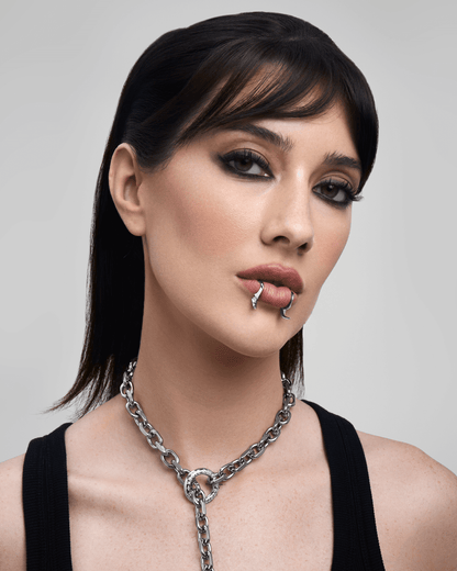 Delirium Lip Cuff-Lip Cuff- Silver - - Ask & Embla