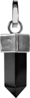 Elixir Crystal Charm - Silver / Black Onyx