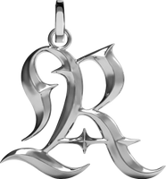 Blackletter Charms - R - Silver