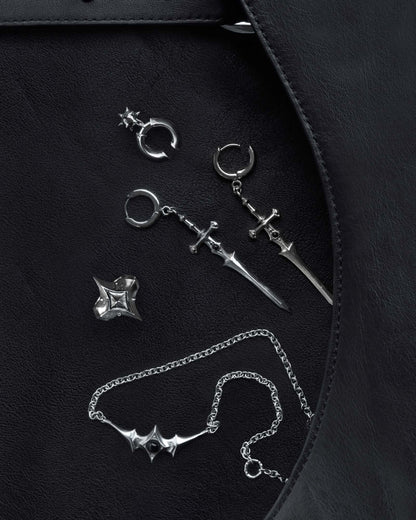 Meg Murayama x Ask & Embla Duskrider ear cuff-Ear Cuffs- Silver - - Ask & Embla