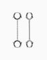 Exe Chain Earrings-Ear Dangles- Silver - - Ask & Embla