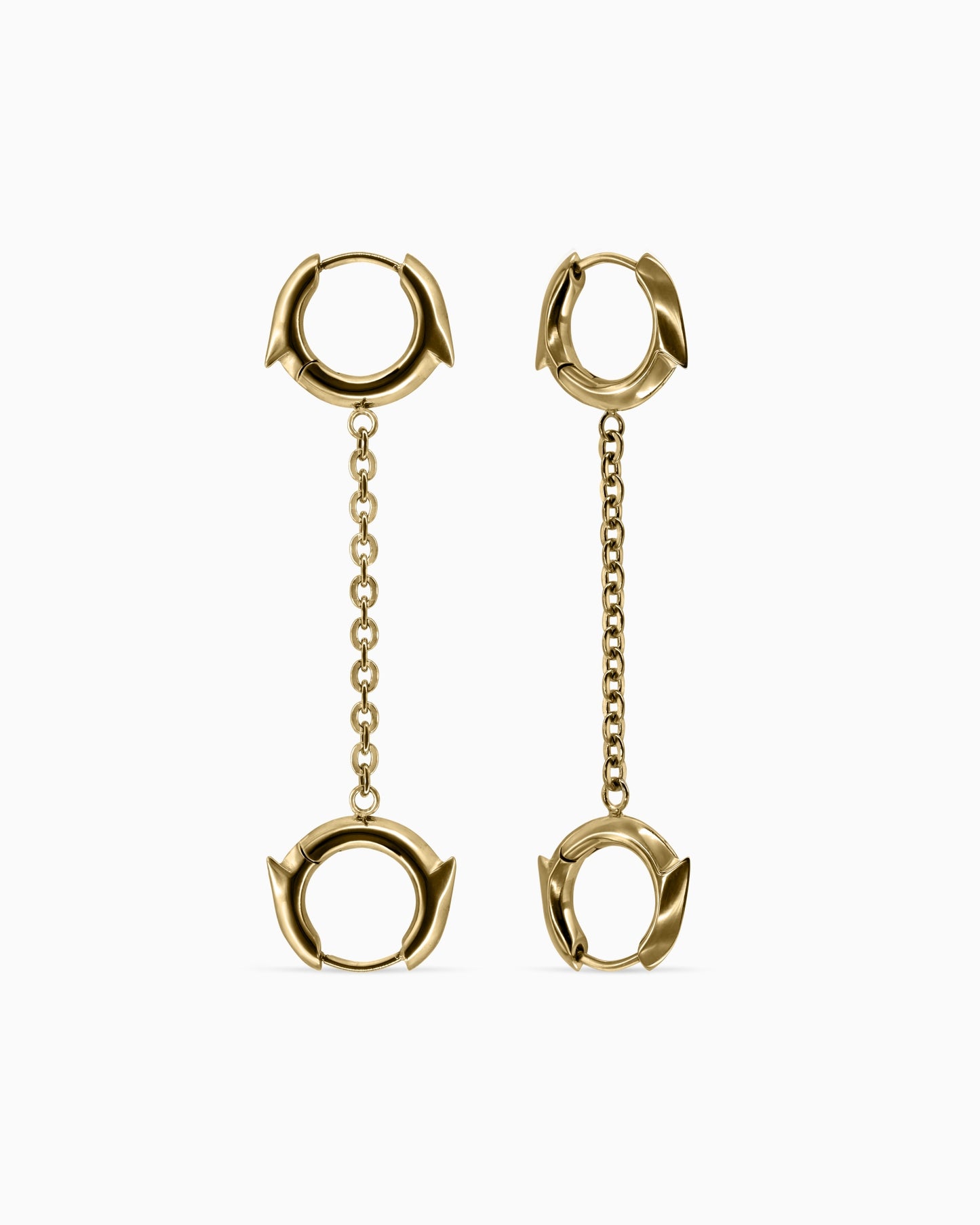 Exe Chain Earrings-Ear Dangles- Silver - - Ask & Embla