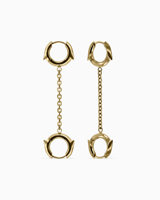 Exe Chain Earrings-Ear Dangles- Silver - - Ask & Embla