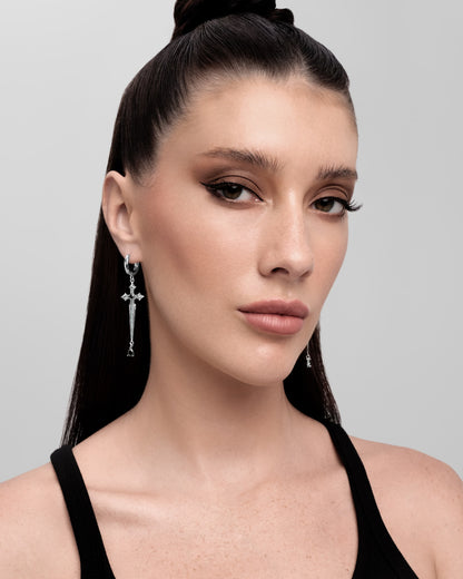 Illyria Eternal Earrings-Ear Dangles- Silver - - Ask & Embla