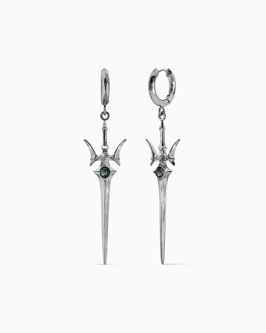 Valkyrie Sword earrings-Ear Dangles- Gold - - Ask & Embla