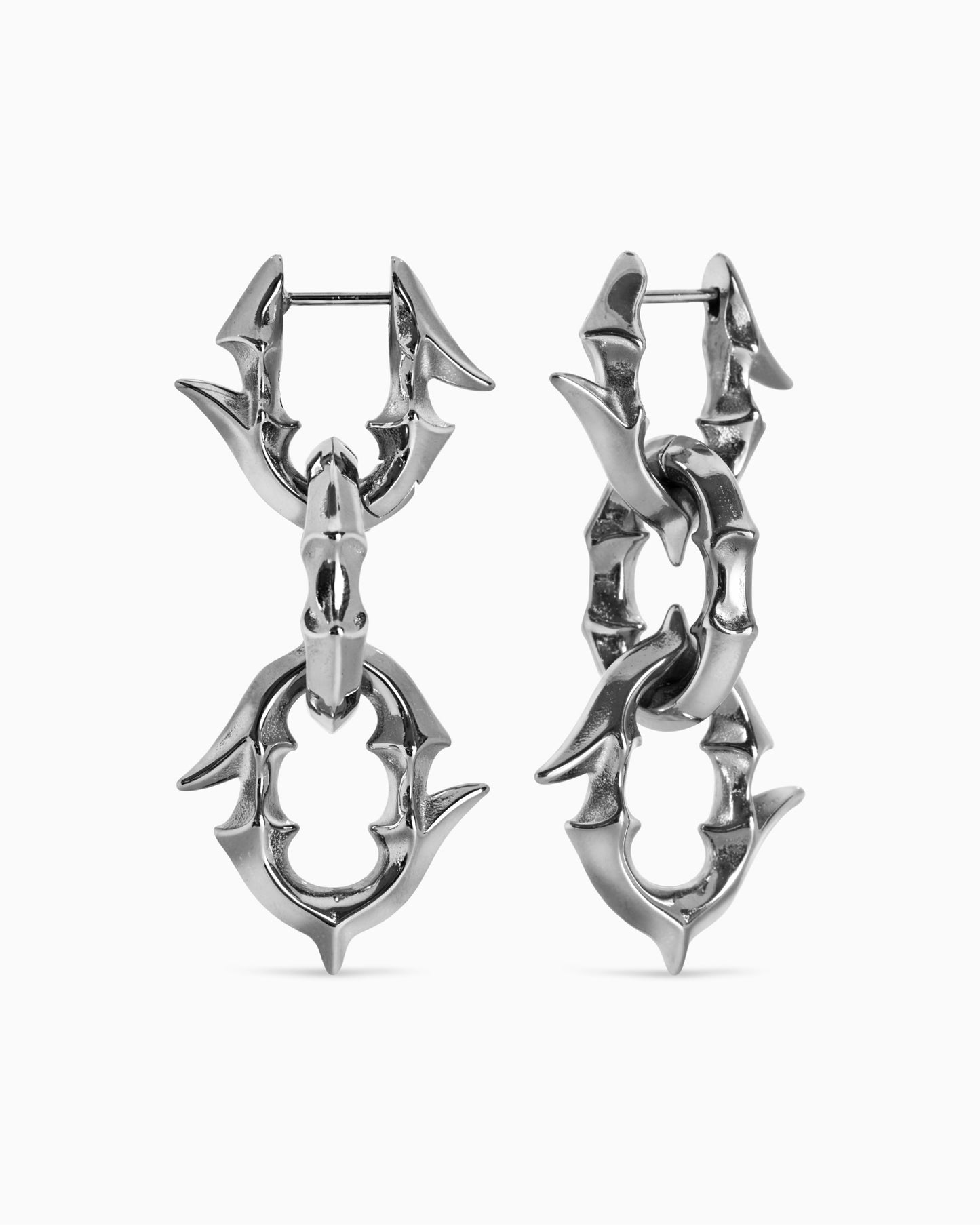 Labyrinth earrings-Ear Dangles- Silver - - Ask & Embla