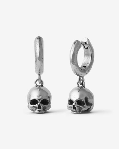 Cranium Earrings-Ear Dangles- Silver - - Ask & Embla