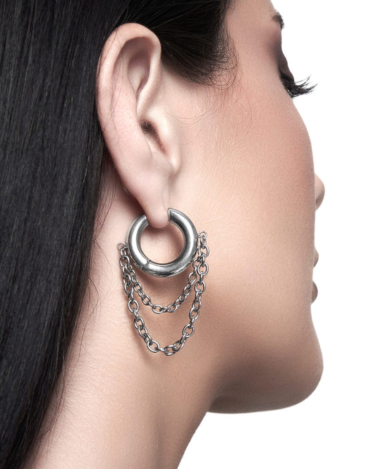 Obscura Chain Earrings-Ear Dangles- Gold - - Ask & Embla