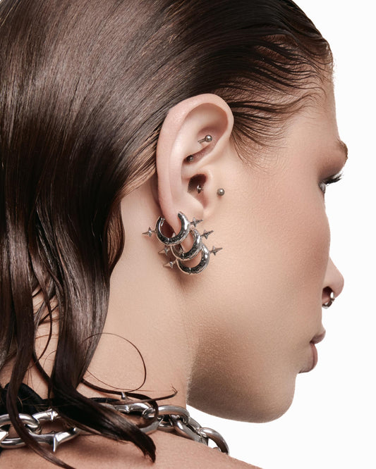 GENESIS Earrings-Ear Huggies- Silver - - Ask & Embla