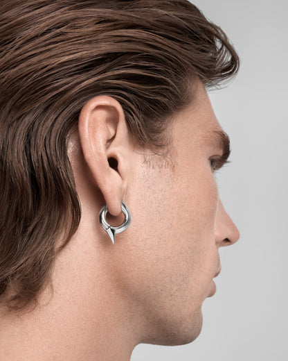 Comet Earrings-Ear Hoops- Silver - - Ask & Embla