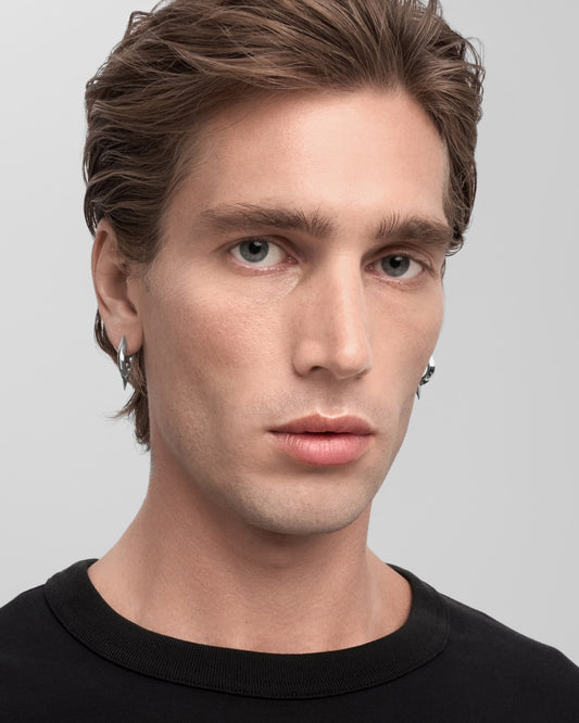 Comet Earrings-Ear Hoops- Silver - - Ask & Embla