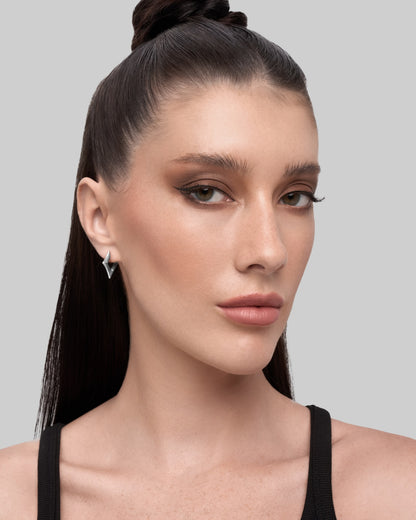 Volt Mini Earrings-Ear Huggies- Silver - - Ask & Embla