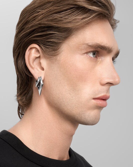 Volt Mini Earrings-Ear Huggies- Silver - - Ask & Embla