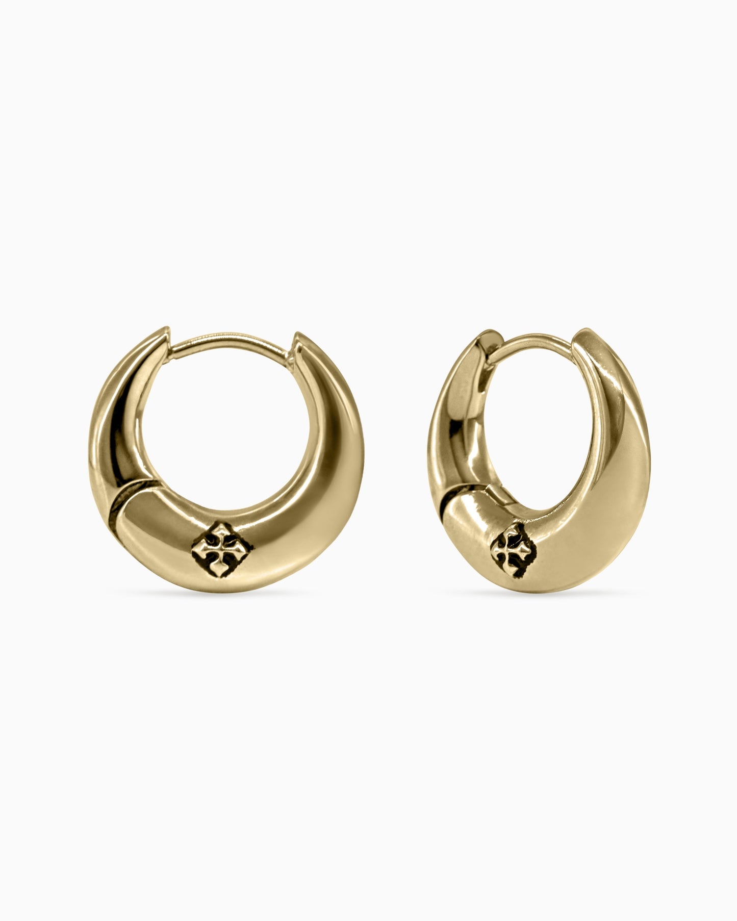 Sigil Dome Earrings-Ear Hoops- Silver - - Ask & Embla