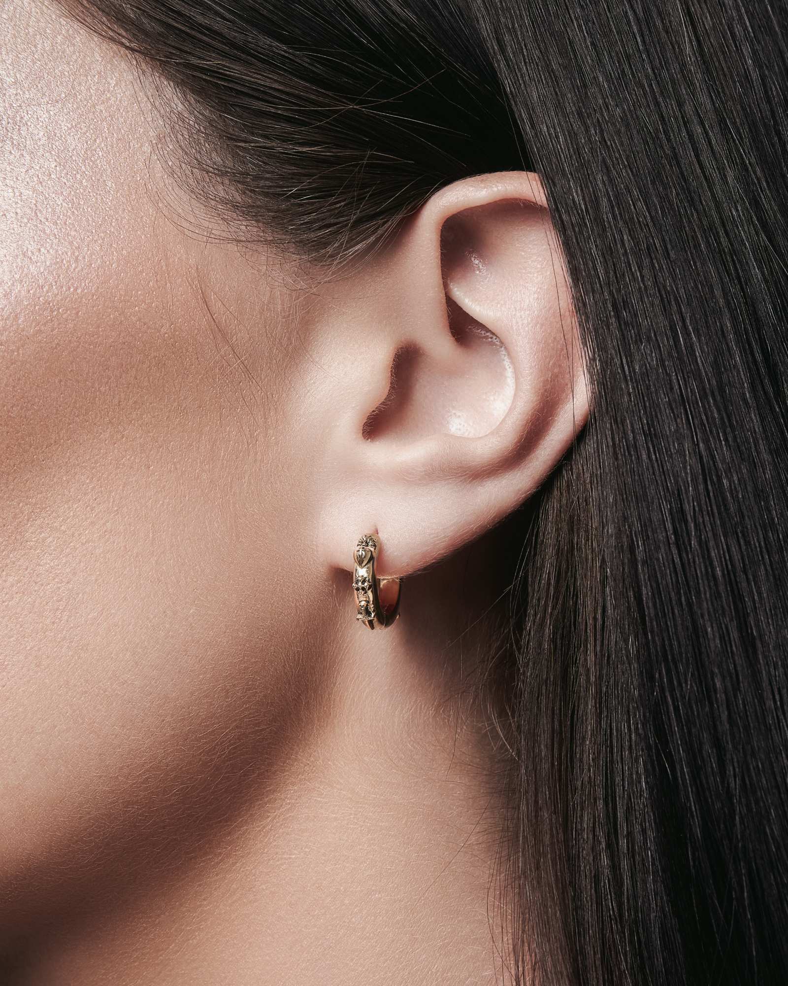Trinity Earrings-Ear Hoops- Gold - Small - Ask & Embla