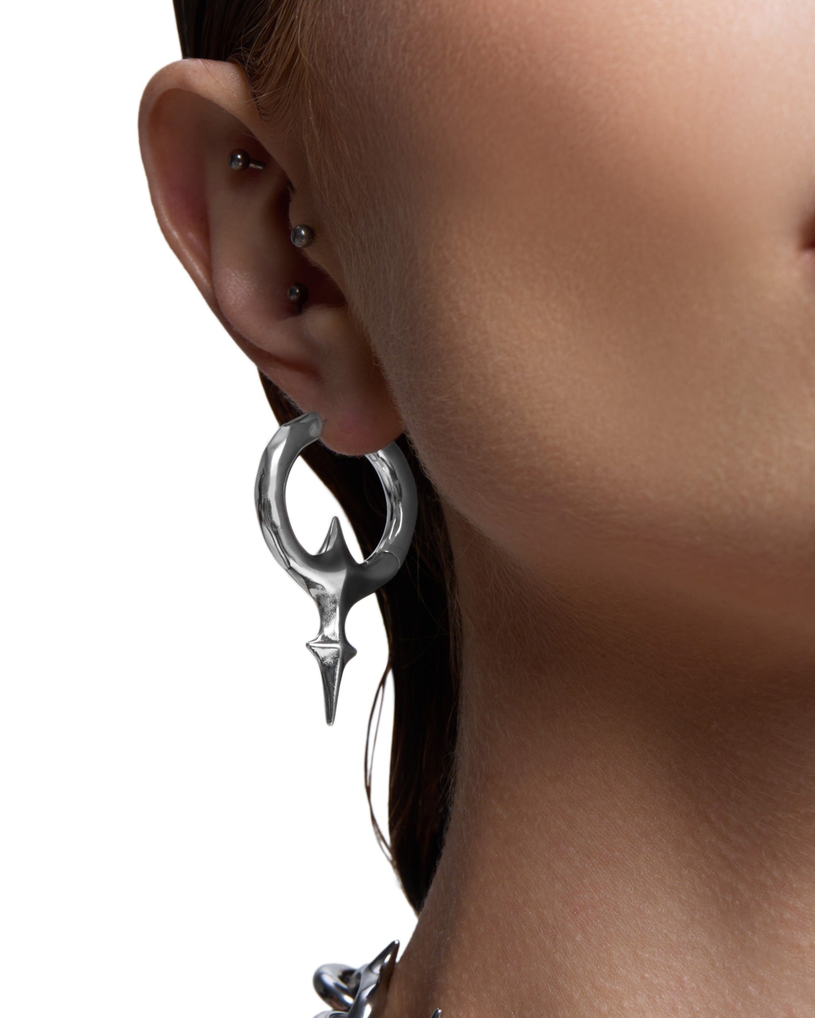 GNOSTIC KEY Earrings-Ear Hoops- Silver - - Ask & Embla