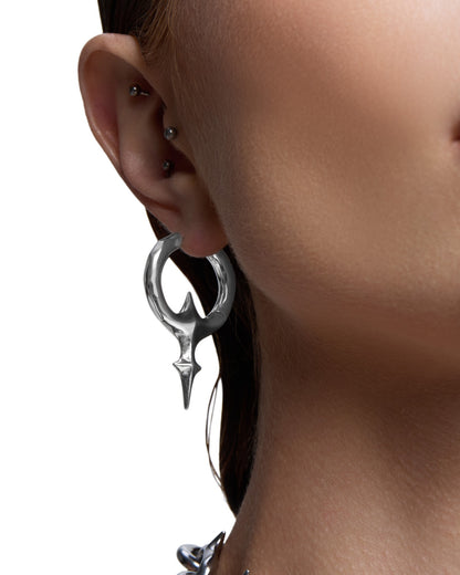 GNOSTIC KEY Earrings-Ear Hoops- Silver - - Ask & Embla