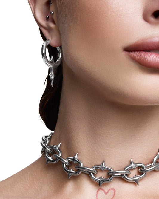 GNOSTIC KEY Earrings-Ear Hoops- Silver - - Ask & Embla