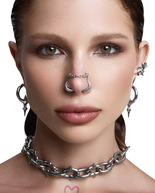 GNOSTIC KEY Earrings-Ear Hoops- Silver - - Ask & Embla