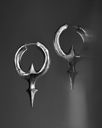GNOSTIC KEY Earrings-Ear Hoops- Silver - - Ask & Embla