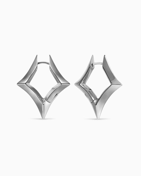 Volt Earrings-Ear Hoops- Silver - - Ask & Embla