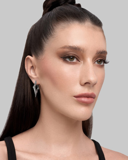 Volt Earrings-Ear Hoops- Silver - - Ask & Embla