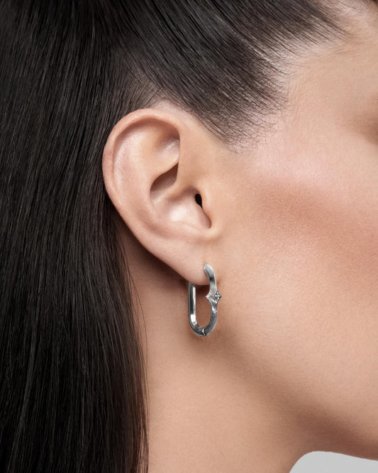 Continuum earrings-Ear Hoops- Silver - - Ask & Embla