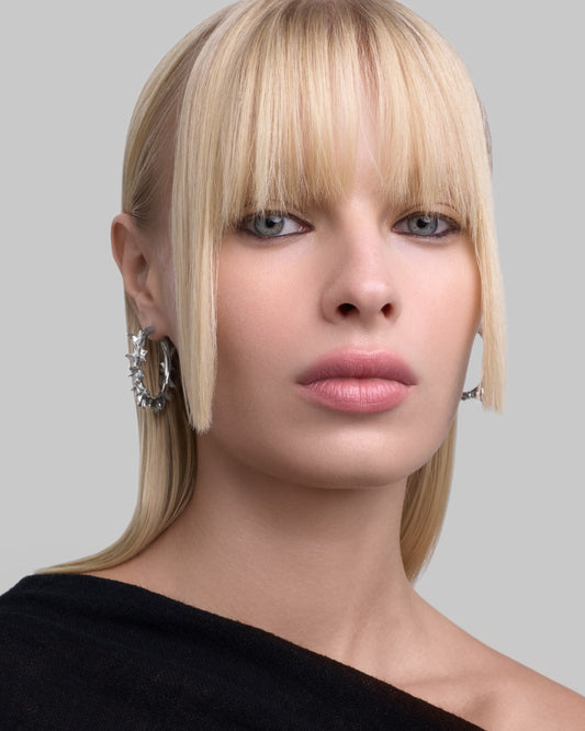 Noctis earrings-Ear Hoops- Silver - - Ask & Embla