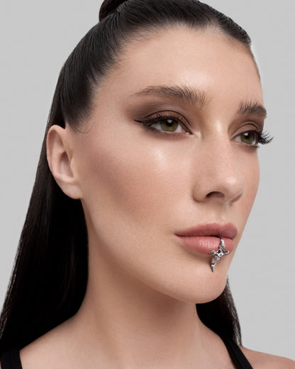 Mercy lip cuff-Lip Cuffs- Silver - - Ask & Embla
