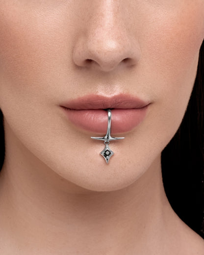 Equinox Lip Cuff-Lip Cuffs- Silver - - Ask & Embla