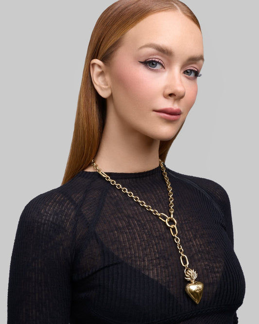 The Sacrament Locket Necklace-Pendant Necklaces- Gold - - Ask & Embla