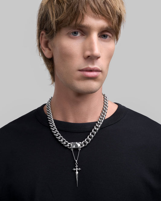 Vigil Necklace-Pendant Necklaces- Silver - Medium - Ask & Embla