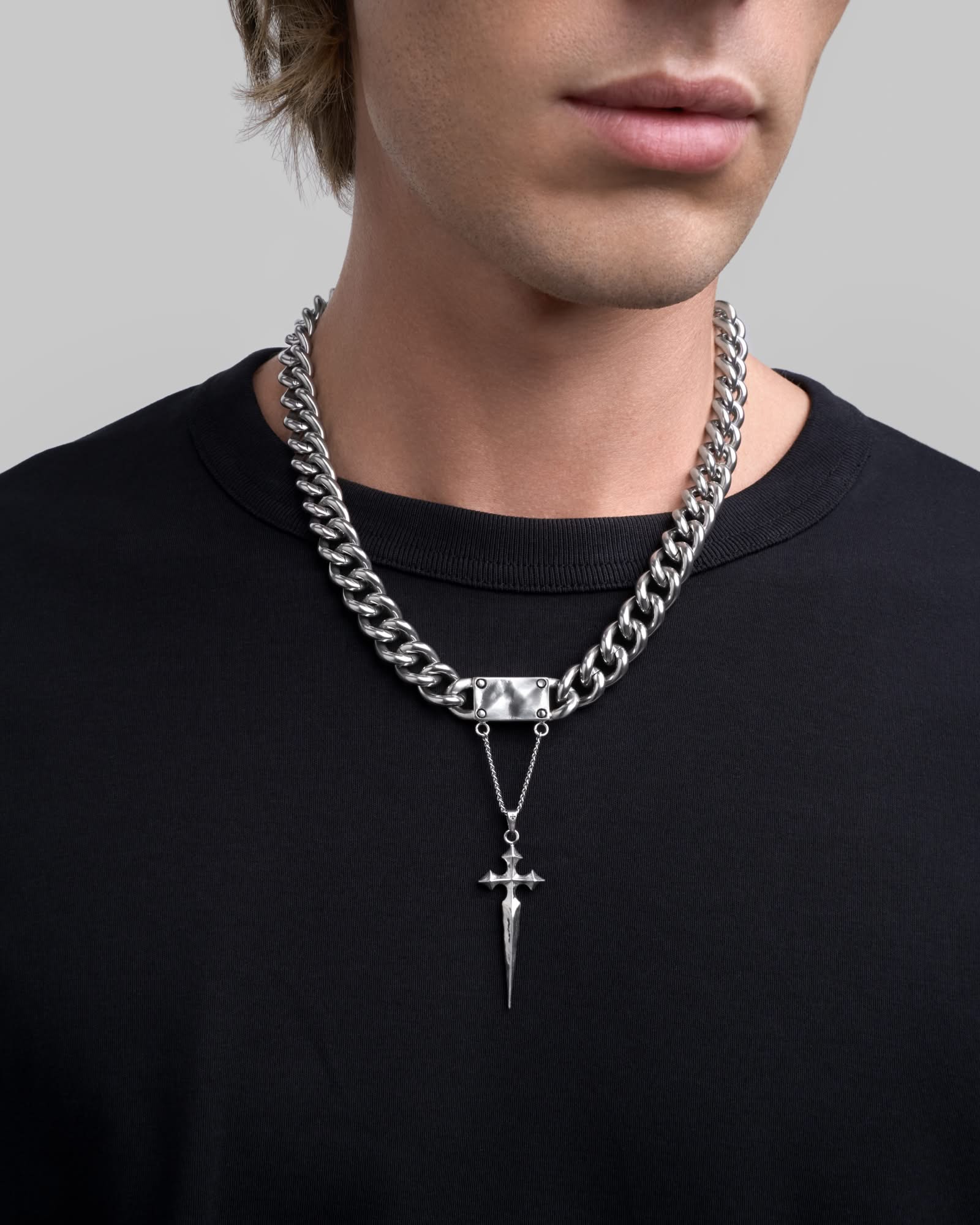 Vigil Necklace-Pendant Necklaces- Silver - Medium - Ask & Embla
