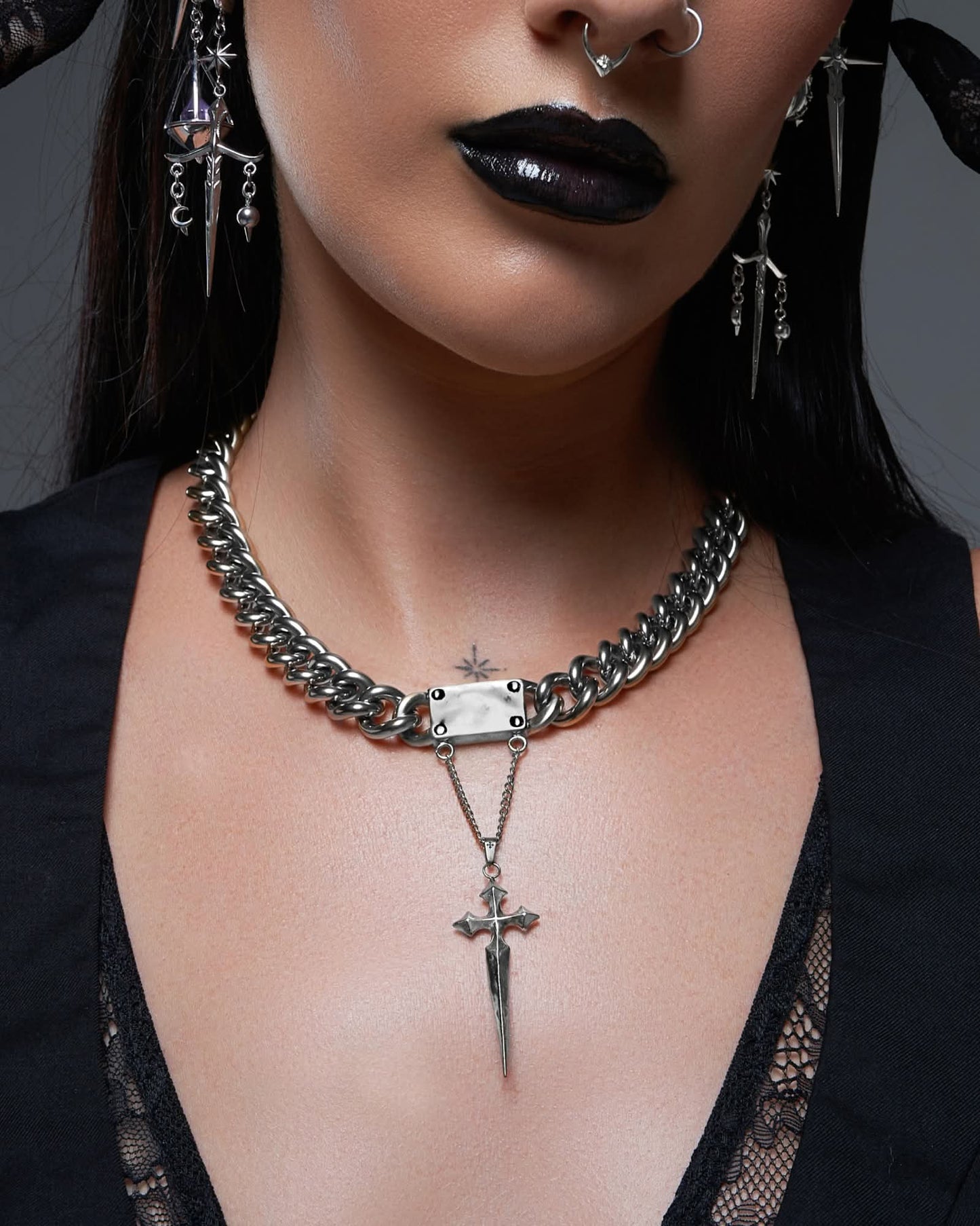 Vigil Necklace-Pendant Necklaces- Silver - Medium - Ask & Embla