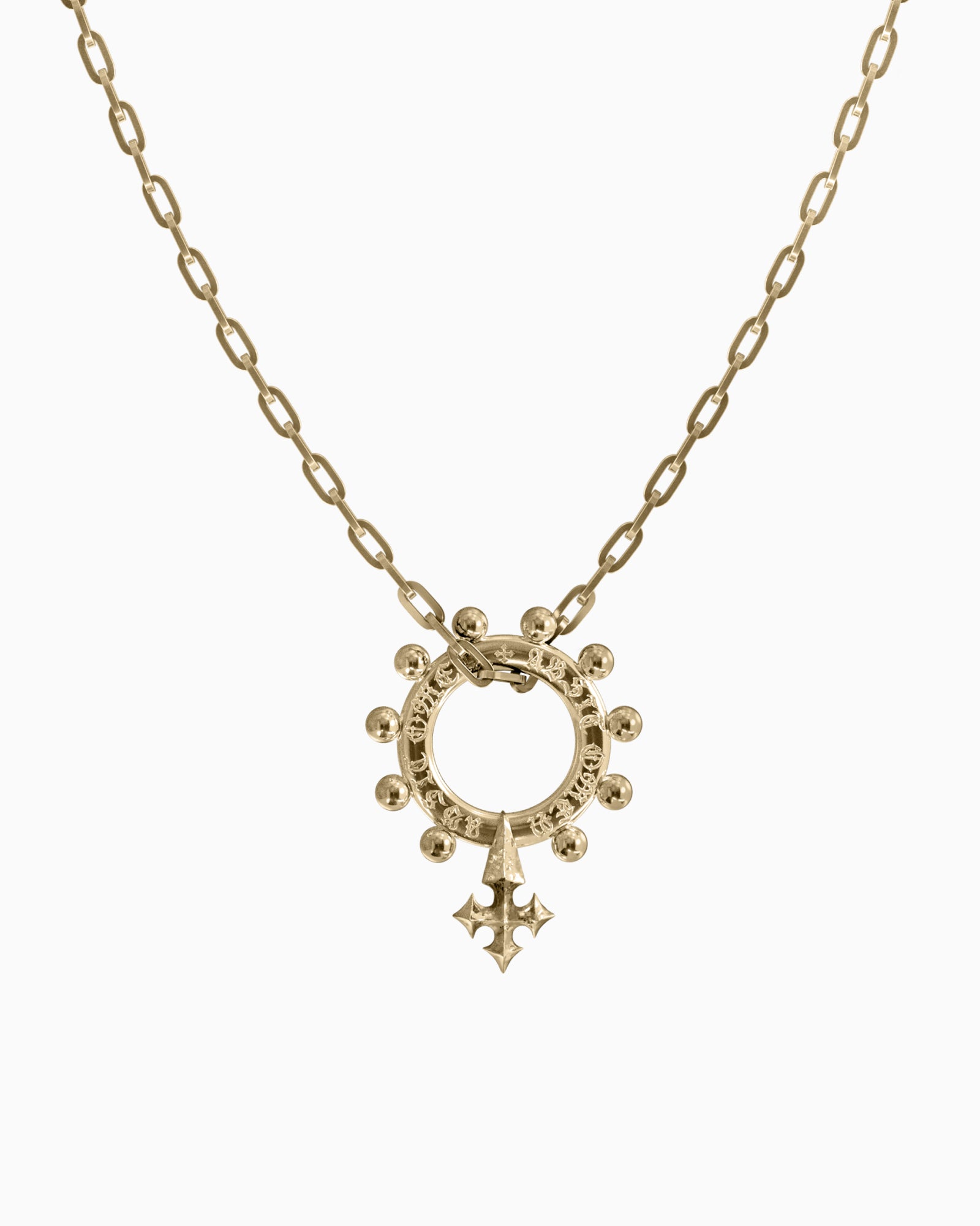 ABSIT OMEN Amulet Pendant Necklace-Pendant Necklace- Gold - - Ask & Embla