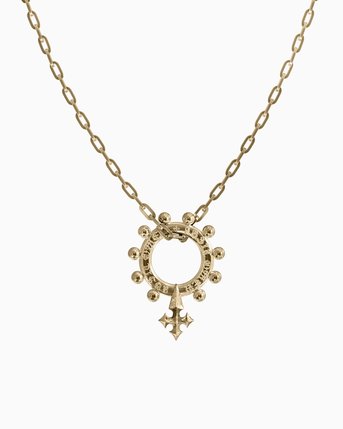 ABSIT OMEN Amulet Pendant Necklace-Pendant Necklace- Silver - - Ask & Embla
