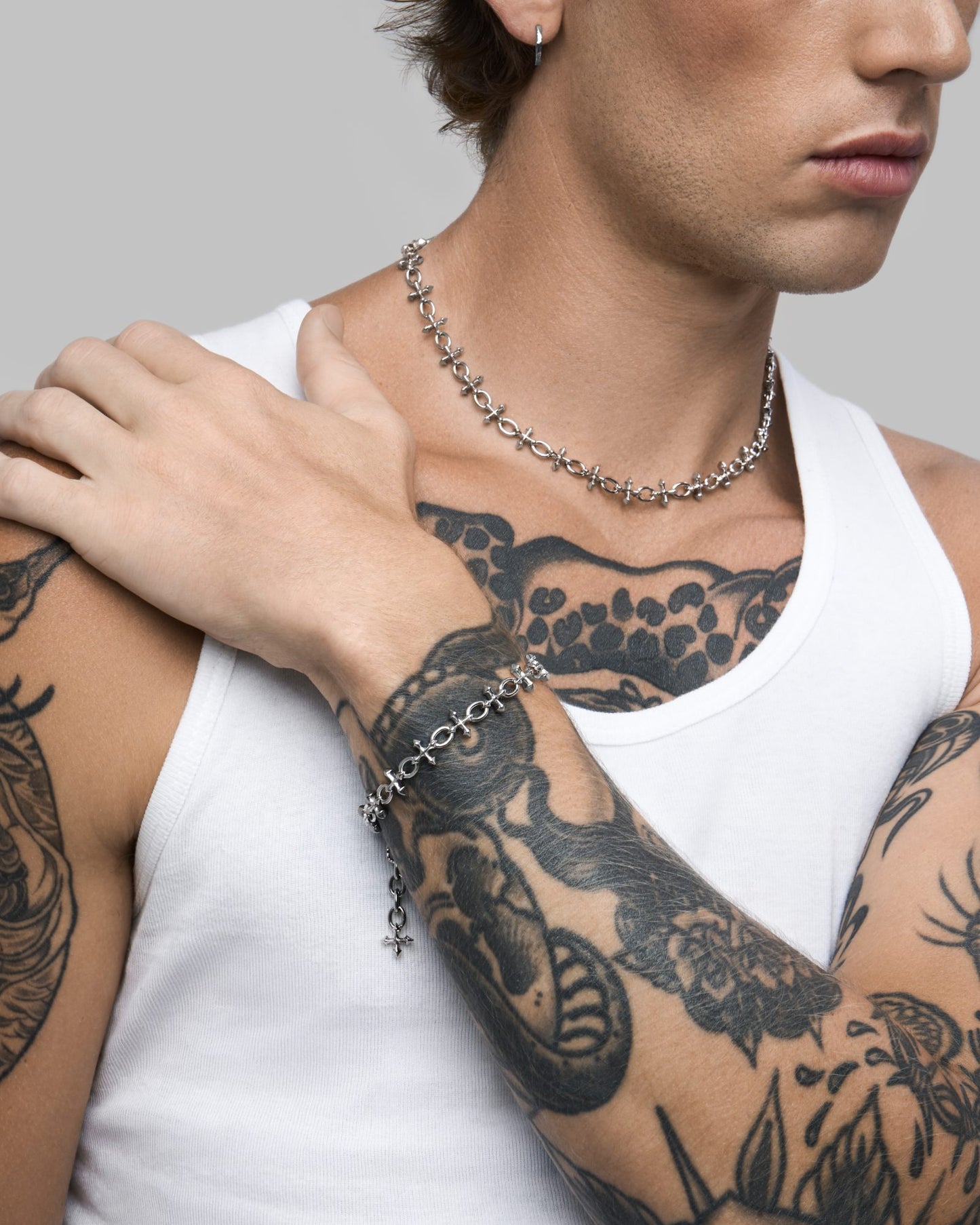 Sigil Choker Necklace-Chain Necklace- Silver - - Ask & Embla