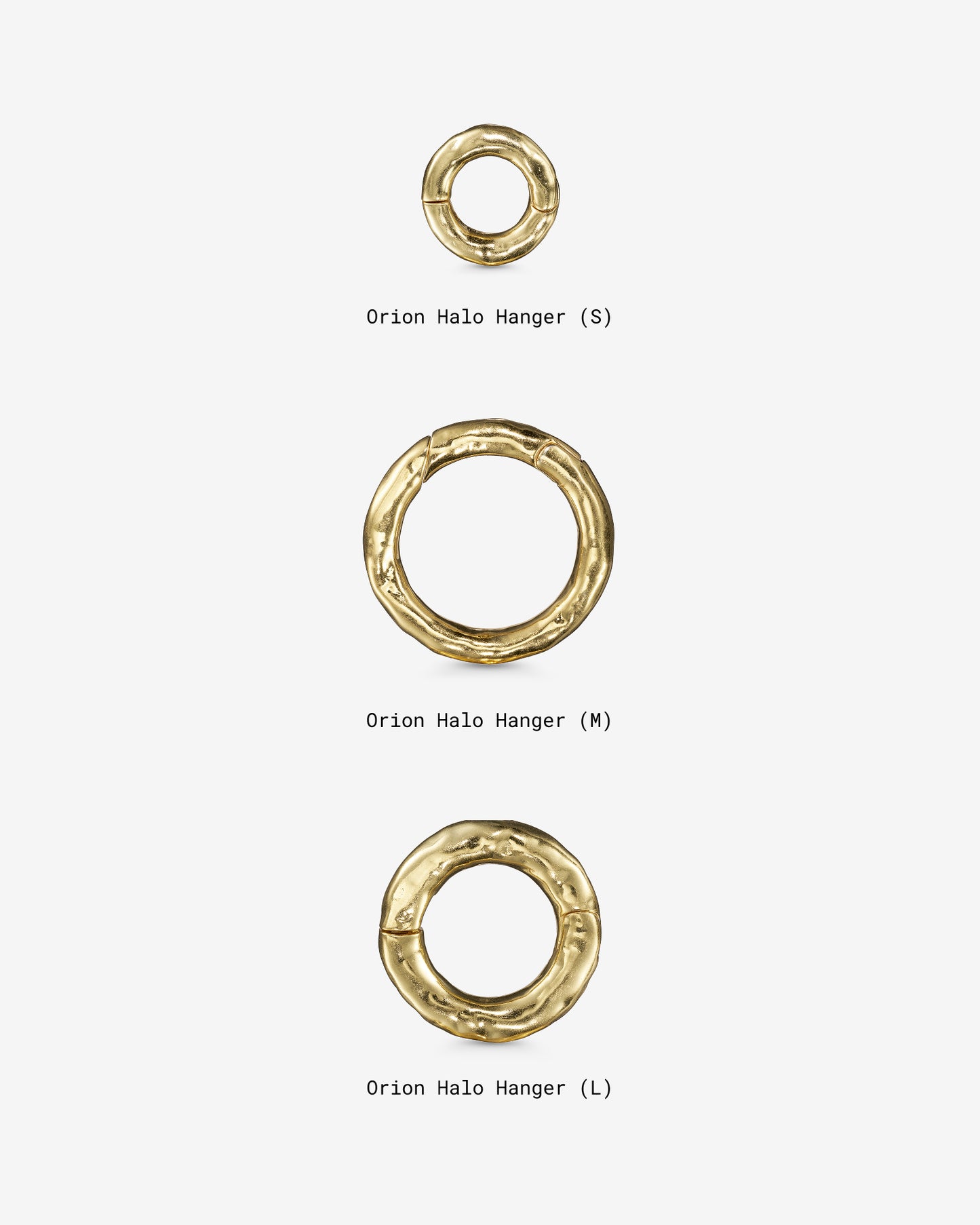 ORION HALO HANGERS (3 sizes)-Clicker Hangers- Gold - SMALL (6G) - Ask & Embla