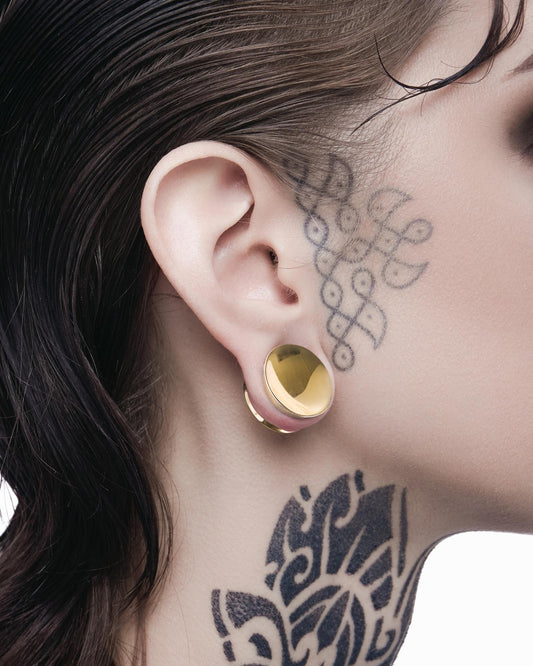 A&E Omni Reversible Plugs-Plugs- Gold - 8mm (0g) - Ask & Embla