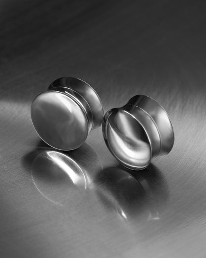 A&E Omni Reversible Plugs-Plugs- Silver - 8mm (0g) - Ask & Embla