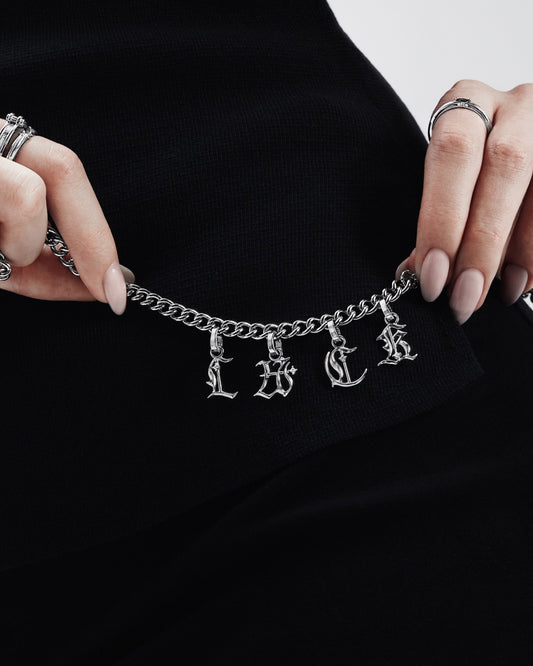 Mini Blackletter Charms - L-Charms- Silver - - Ask & Embla
