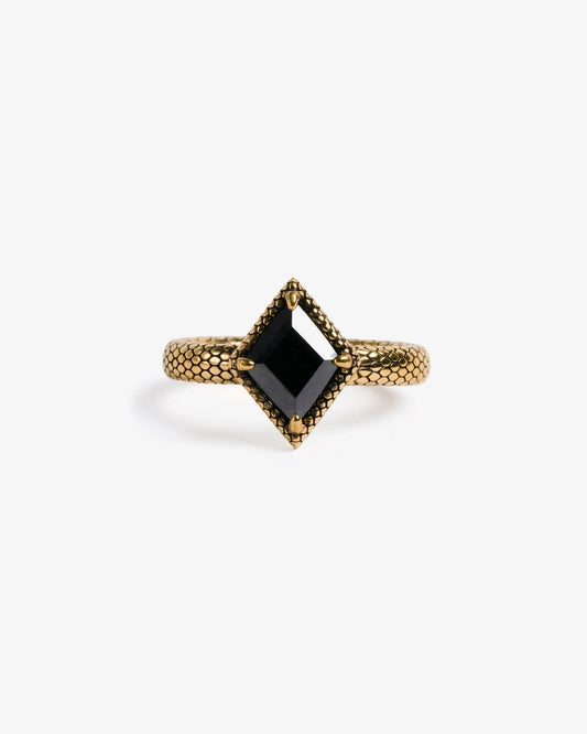 Black Lake Serpent Ring-Rings- US 4 - Silver - Ask & Embla
