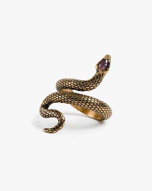 Sorcerer Serpent Ring-Rings- US 4 - Silver - Ask & Embla