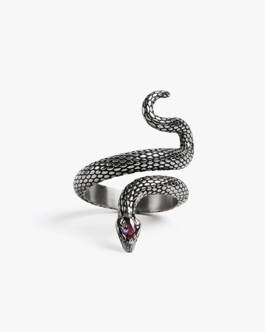 Sorcerer Serpent Ring-Rings- US 4 - Silver - Ask & Embla