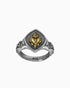THE SACRILEGE Ring-Rings- Two-toned (Silver Base) - US4 - Ask & Embla