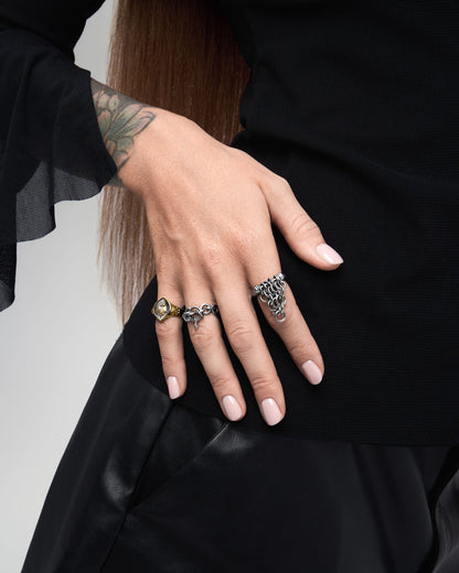 ORTHODOX Ring-Rings- Silver - US5 - Ask & Embla