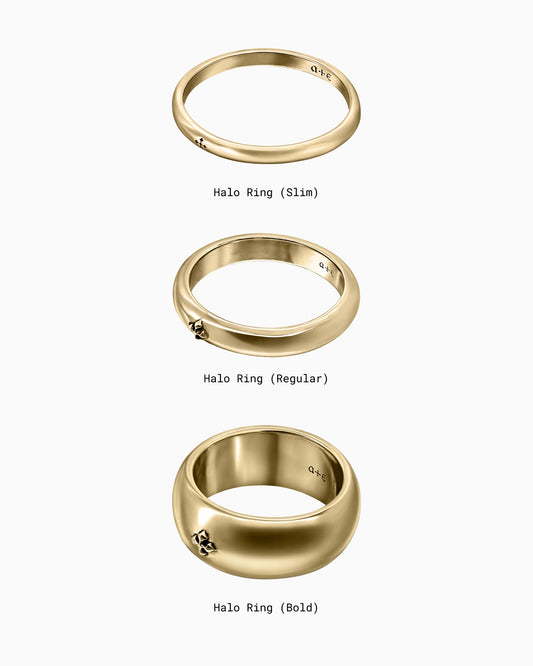 Halo Ring - Bold-Rings- Gold - US5 - Ask & Embla
