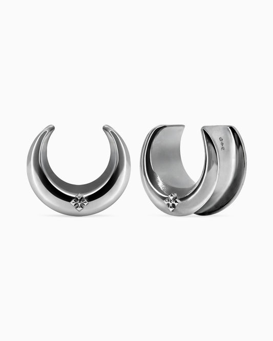 Crescent Moon Saddle Hangers-Saddle Hangers- Silver - 8mm (0g) - Ask & Embla