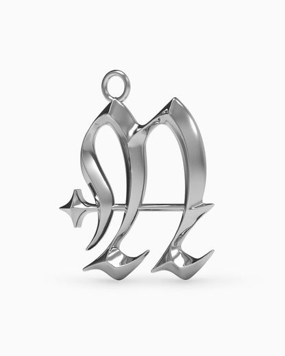 Blackletter Charms - N-Charms- Silver - - Ask & Embla